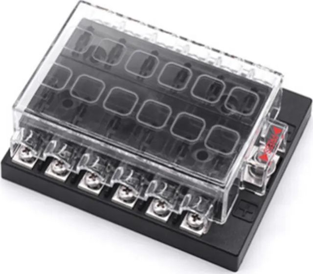 Держатель предохранителей РИФ 10 шт. с крышкой. Артикул RIF22-9-0304010