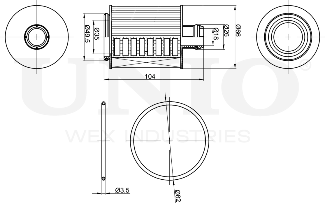 Фильтр масляный (Unio). Артикул FLT-20096