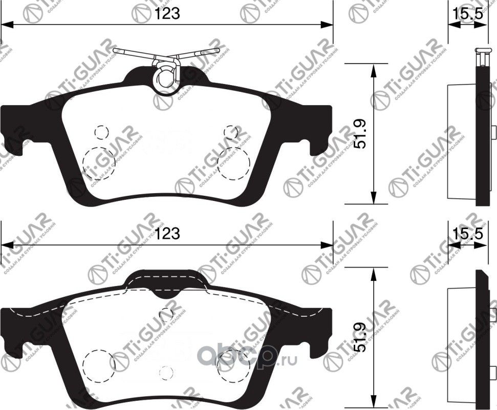 Тормозные колодки (TI-Guar). Артикул TG2702C