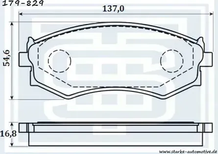 Колодки тормозные передние (Starke). Артикул 179829
