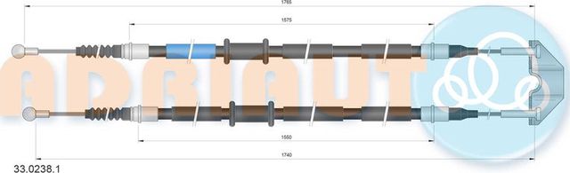 Трос ручника (тросик ручного тормоза) Adriauto. Артикул 33.0238.1