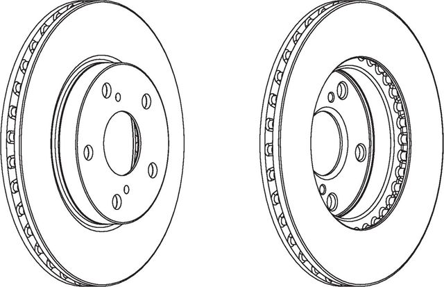 Тормозной диск Ferodo Premier передний для Toyota Corolla E120, E130 2001-2006. Артикул DDF1789C