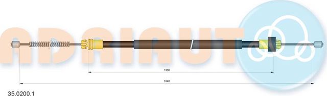 Трос ручника (тросик ручного тормоза) Adriauto. Артикул 35.0200.1