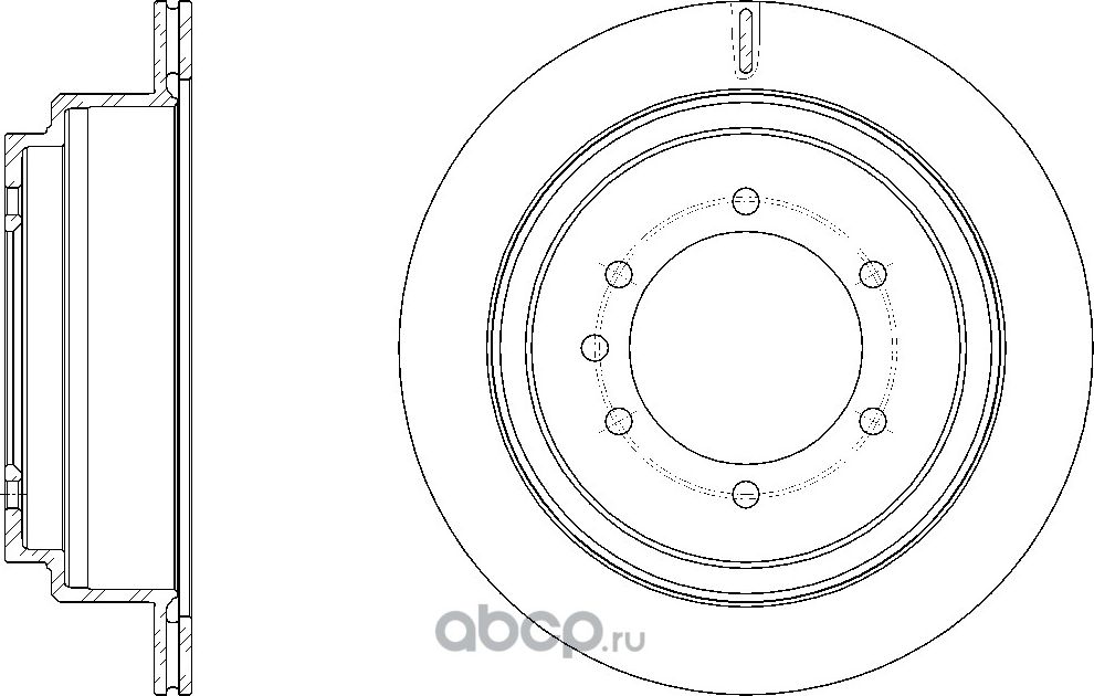 Диск тормозной вентилируемый (G-Brake). Артикул GR21003
