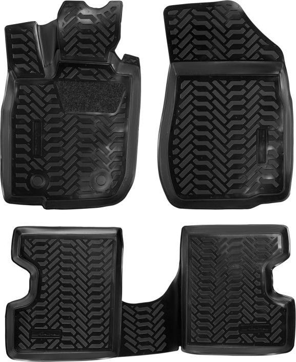 Коврики Airline 3D (без 3-го ряда) с высоким бортиком для салона Lada Largus 2012-2026. Артикул ACM-PS-04