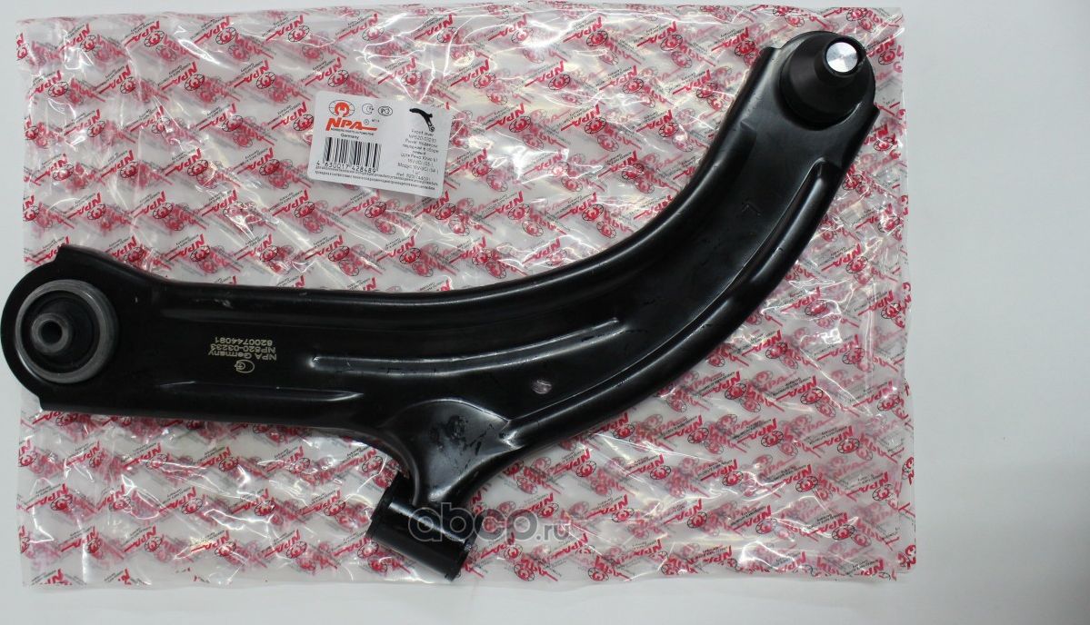 РЫЧАГ ПОДВЕСКИ ПЕРЕД.ЛЕВ. РЕНО КЛИО III 16V05-, (NPA). Артикул NP52003233