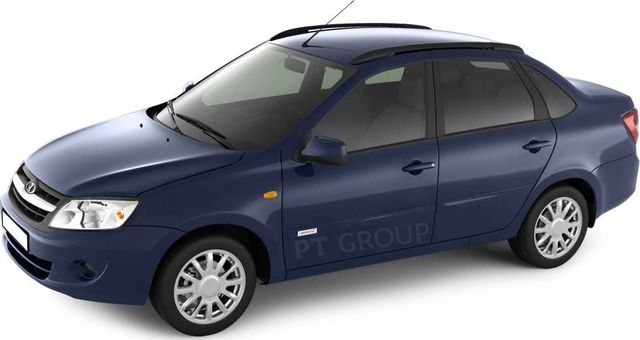 Рейлинги продольные PT Group Комфорт для Lada Kalina седан 2004-2013 Черный муар. Артикул 01900602