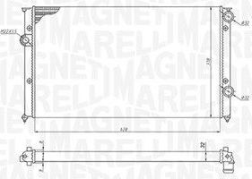 Радиатор охлаждения двигателя Magneti Marelli для Volkswagen Vento 1991-1998. Артикул 350213191200