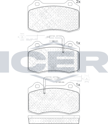 Тормозные колодки Icer. Артикул 181598