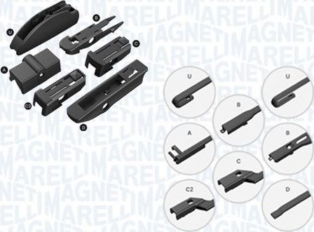 Щетка стеклоочистителя (дворник) Magneti Marelli для Fiat Punto III Punto Evo 2008-2012. Артикул 000713617380