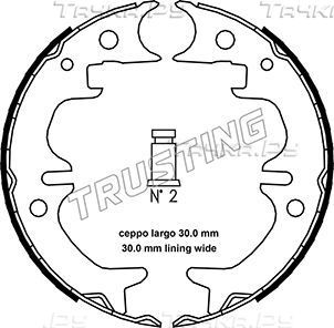 Тормозные колодки (стояночная тормозная система) Trusting для Toyota Celica IV (T160) 1985-1989. Артикул 115.316