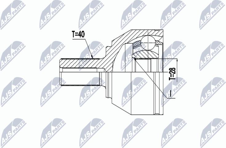 Шрус внутренний (граната) NTY. Артикул NPZ-VV-024