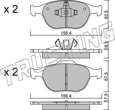 Тормозные колодки Trusting. Артикул 549.0