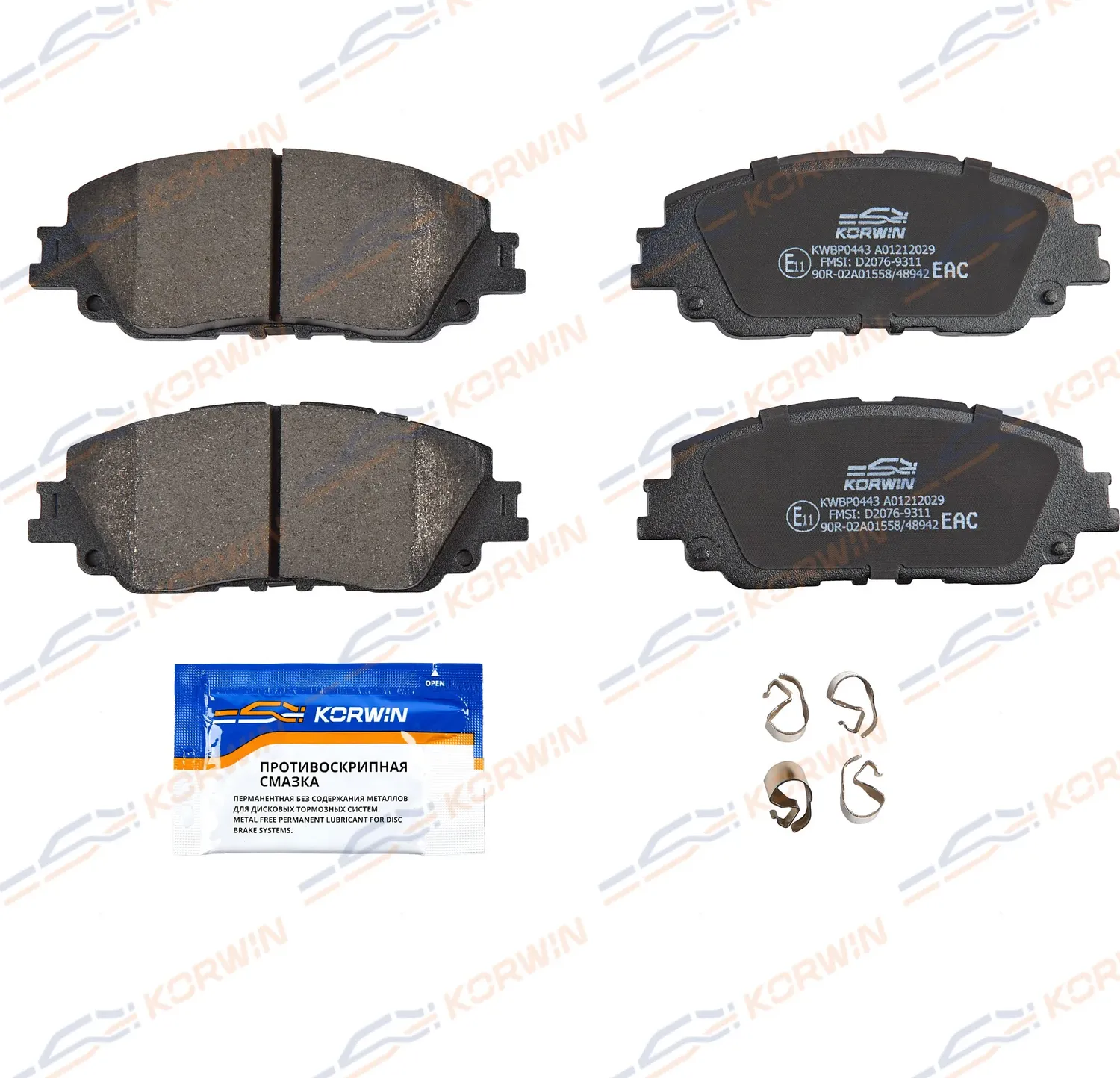 Колодки тормозные перед. Toyota Camry (V7_) 17-/RAV4 18 (Korwin). Артикул KWBP0443