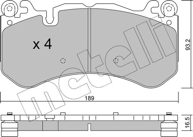 Тормозные колодки Metelli. Артикул 22-1198-0