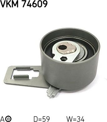 Натяжной ролик (натяжитель) ремня ГРМ SKF для Kia Bongo IV 2010-2010. Артикул VKM 74609