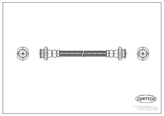 Тормозной шланг Corteco. Артикул 19032278