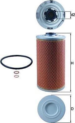 Масляный фильтр Mahle. Артикул OX 39D