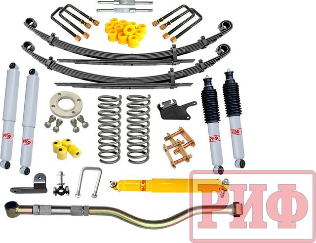 Лифт-комплект РИФ жесткий для УАЗ Patriot 2005-2018, лифт 50 мм. Артикул RIF-Patr-C-G