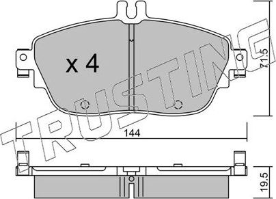 Тормозные колодки Trusting. Артикул 981.0