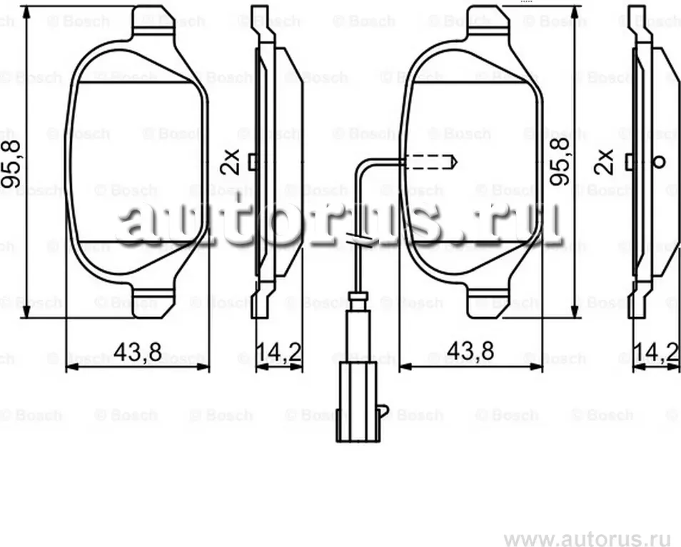 Колодки тормозные дисковые /комплект 4 шт/ (Bosch). Артикул 0986494779