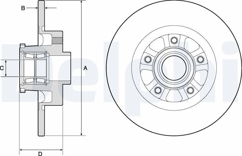 Тормозной диск Delphi. Артикул BG9190RSC