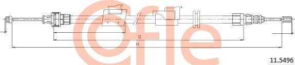 Трос ручника (тросик ручного тормоза) Cofle. Артикул 92.11.5496