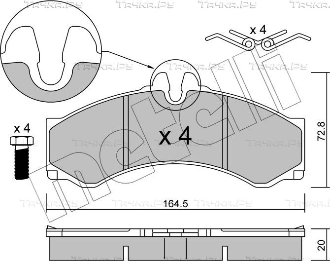 Тормозные колодки Metelli. Артикул 22-0262-1