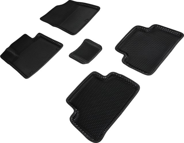 Коврики Seintex 3D EVA ромб для салона Kia Sorento IV 5 мест 2020-2026 ЧЕРНЫЕ. Артикул 95484