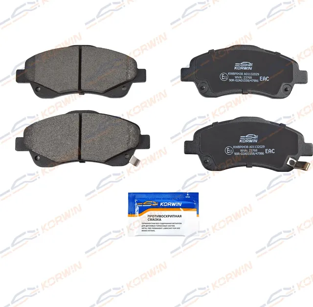 Колодки тормозные перед. Toyota Avensis (T25_) 03-08/Corolla Verso 04-09 (Korwin). Артикул KWBP0438