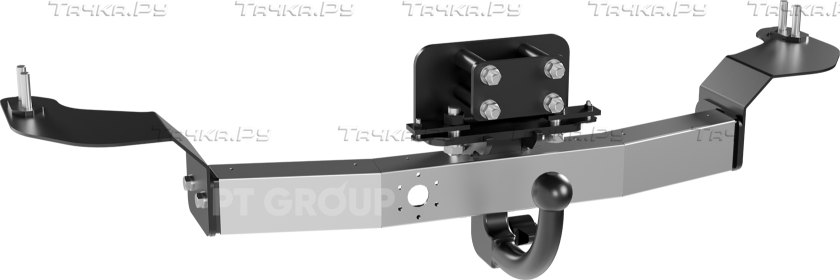 Фаркоп PT Group c нержавеющей накладкой для Toyota Land Cruiser 200 2007-2021 с ключом. Артикул TLC-07-991424.00