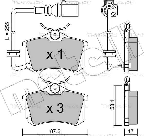 Тормозные колодки Metelli. Артикул 22-0100-4