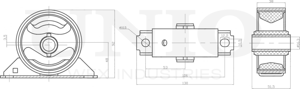 Опора двигателя (Unio). Артикул RMP-15070