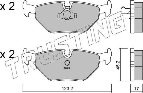 Тормозные колодки Trusting. Артикул 127.0