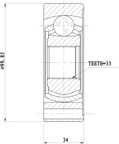Шрус Внутренний (Zikmar). Артикул Z87963R