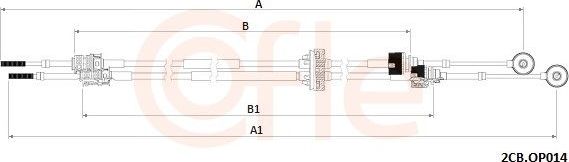 Трос переключения передач КПП Cofle для Opel Insignia I 2011-2017. Артикул 92.2CB.OP014