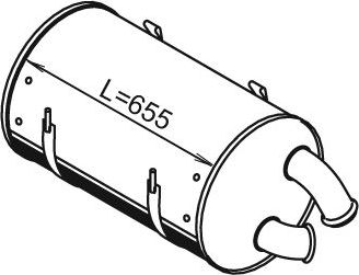 Глушитель Dinex для DAF 85 1992-1998. Артикул 21359