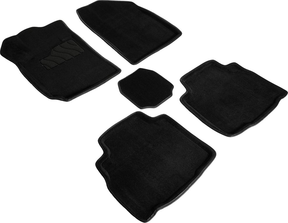Коврики Seintex 3D ворсовые для салона Changan CS85 2019-2026 Черные. Артикул 99069