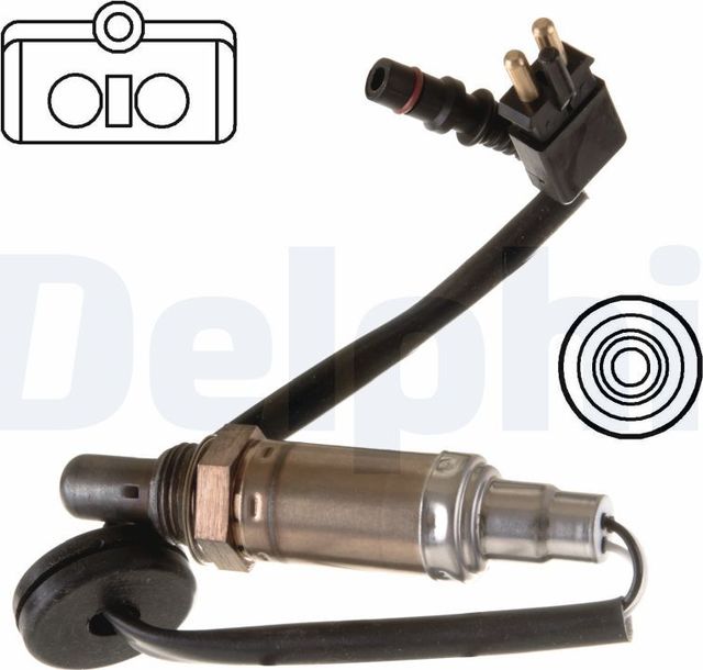 Лямбда-зонд (кислородный датчик) Delphi. Артикул ES10258-12B1
