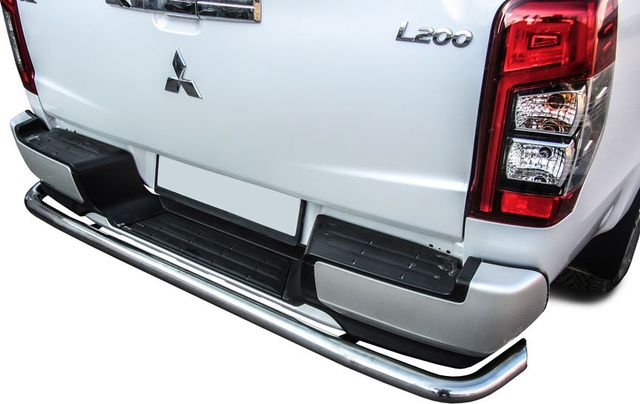 Защита Slitkoff заднего бампера d57 с бампером для Mitsubishi L200 V рестайлинг 2018-2026. Артикул ML18-010