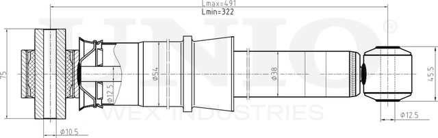Амортизатор подвески (Unio). Артикул SAB-10719