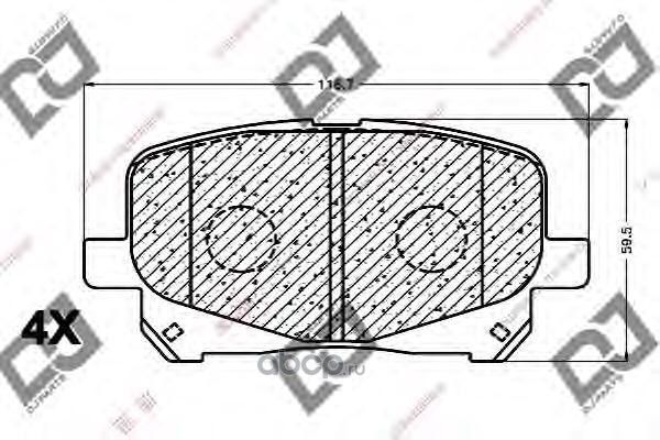 Колодки тормозные дисковые (DJ Parts). Артикул BP1069