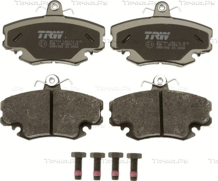 Тормозные колодки TRW COTEC передние для Renault Megane I 1996-2003. Артикул GDB1332