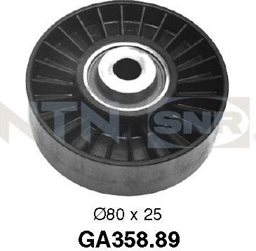 Направляющий (ведущий) ролик приводного поликлинового ремня NTN / SNR для Fiat Idea 2004-2012. Артикул GA358.89