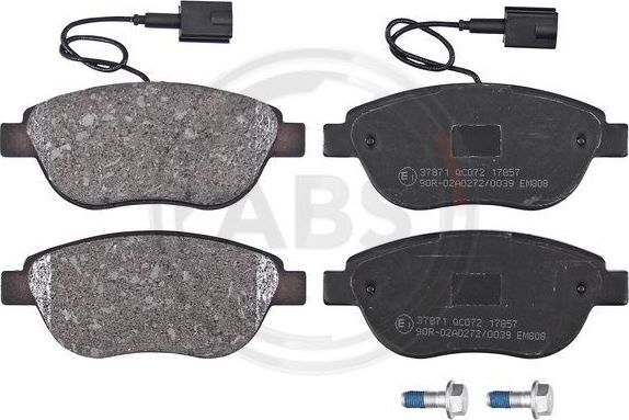 Тормозные колодки ABS передние для Fiat Stilo 2001-2008. Артикул 37871