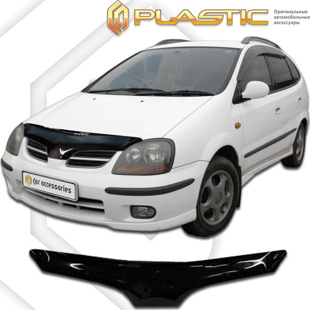 Дефлектор СА Пластик для капота (Classic черный) для Nissan Tino HV10, V10 1998-2003. Артикул 2010010101503