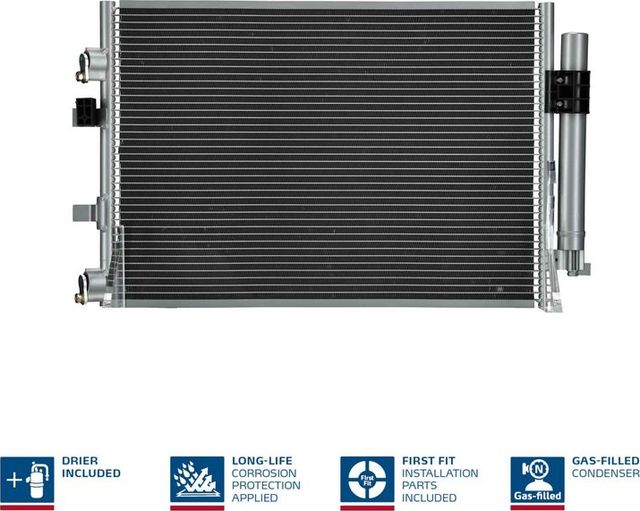 Радиатор кондиционера (конденсатор) Nissens (алюминий) для Ford C-MAX II 2010-2019. Артикул 940182