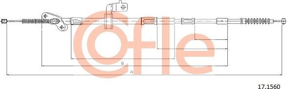 Трос ручника (тросик ручного тормоза) Cofle. Артикул 92.17.1560