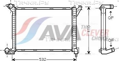 Радиатор охлаждения двигателя AVA ** CLEVER FIT **. Артикул BWA2263