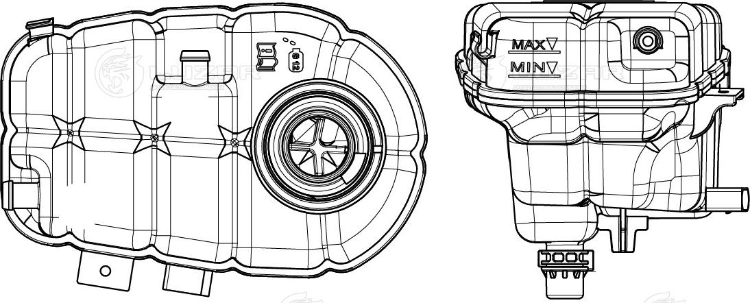Бачок расширит. охл. жидкости для а/м Audi A6 (11-)/A7 (10-) (LET 1815) (Luzar). Артикул let-1815